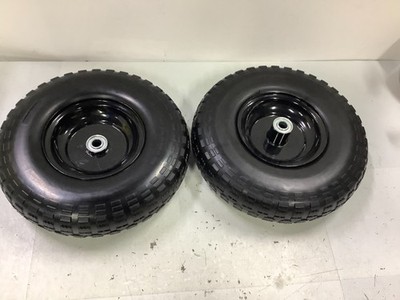 RealWork 2PK 13'' Pneumatic Replacement Wheel for Garden Equipment in Black
