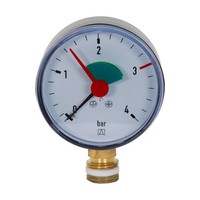"Manometer 3/8\" Unten, 0-4 Bar, GehäUse 63Mm"