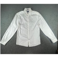 Tommy Hilfiger Slim Fit Non Iron White Dress Shirt Mens 15.5 34-35 Button Down