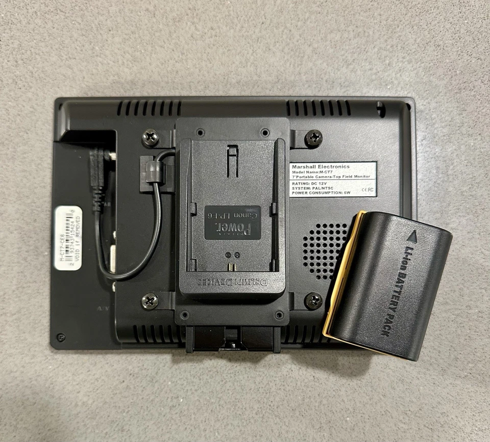 Marshall M-CT7 7" Camera-Top Field Monitor - Hardly Used - With Battery - Image 4 of 4