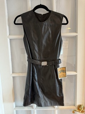 Vintage Rem Garson Leather Dress Women s Size M Black