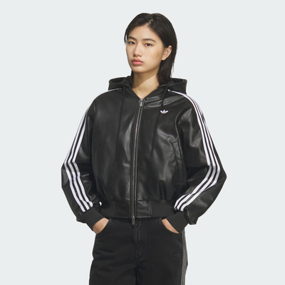 adidas WMNS Originals PLeather Padded Jacket Black KU6857 Japan