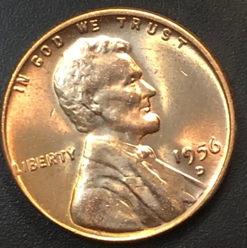 1956D Lincoln Wheat Cent BU Actual Coin Original Luster Collector Penny  Upgrade