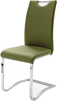 MCA Schwingstuhl 2er Set Köln Kunstleder Olive & Chromgestell KOEC10OL