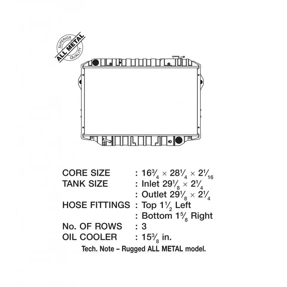 CSF For Toyota Land Cruiser 1993 1994 1995 1996 1997 Row All Metal Radiator Foto 2 de 4