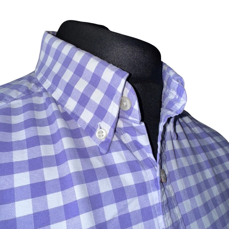 GANT Shirt Mens MEDIUM (42") Long Sleeve Mauve and White Check - Image 2 of 4