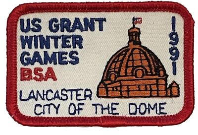 1991 Winter Games Patch U.S. Grant Lancaster City Of The Dome BSA Boy Scouts