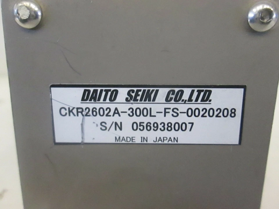Daito Seiki, Linear Actuator, CKR2602A-300L-FS-0020208, Used - Image 2 of 4
