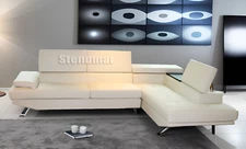 NEW MODERN EURO STYLE LEATHER SECTIONAL SOFA S975