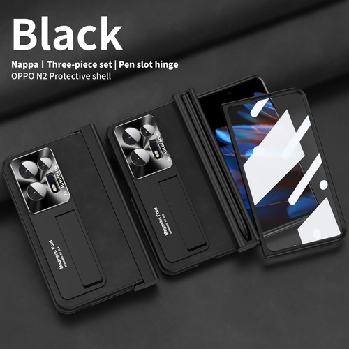 Para OPPO Find N2 5G Imán Cuero Híbrido Estuche Protector de Pantalla de Vidrio + Pluma - Imagen 5 de 27
