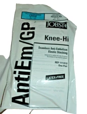NEW Jobst Anti-Embolism Stocking, Knee-Hi, Regular length, Large Calf 1 pair