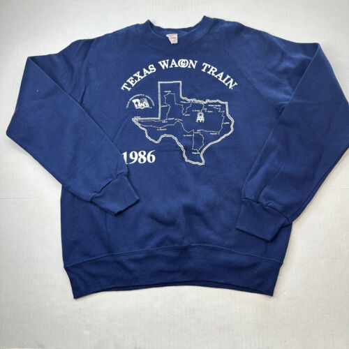 80s Texas Wagon Train 1986 Size M Sweatshirt Pull… - image 1