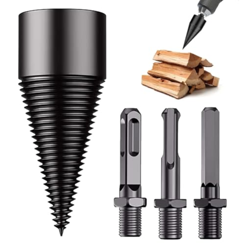 SUNYOK Spaccalegna Cono di Legno Spaccalegna 32mm Punta Spaccalegna per Trapano