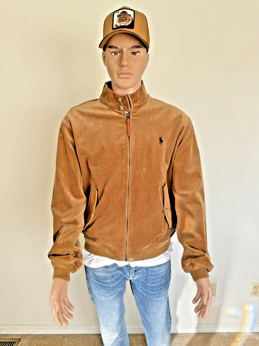 Polo Ralph Lauren Corduroy Lined Stretch Barracuda Bomber Jacket