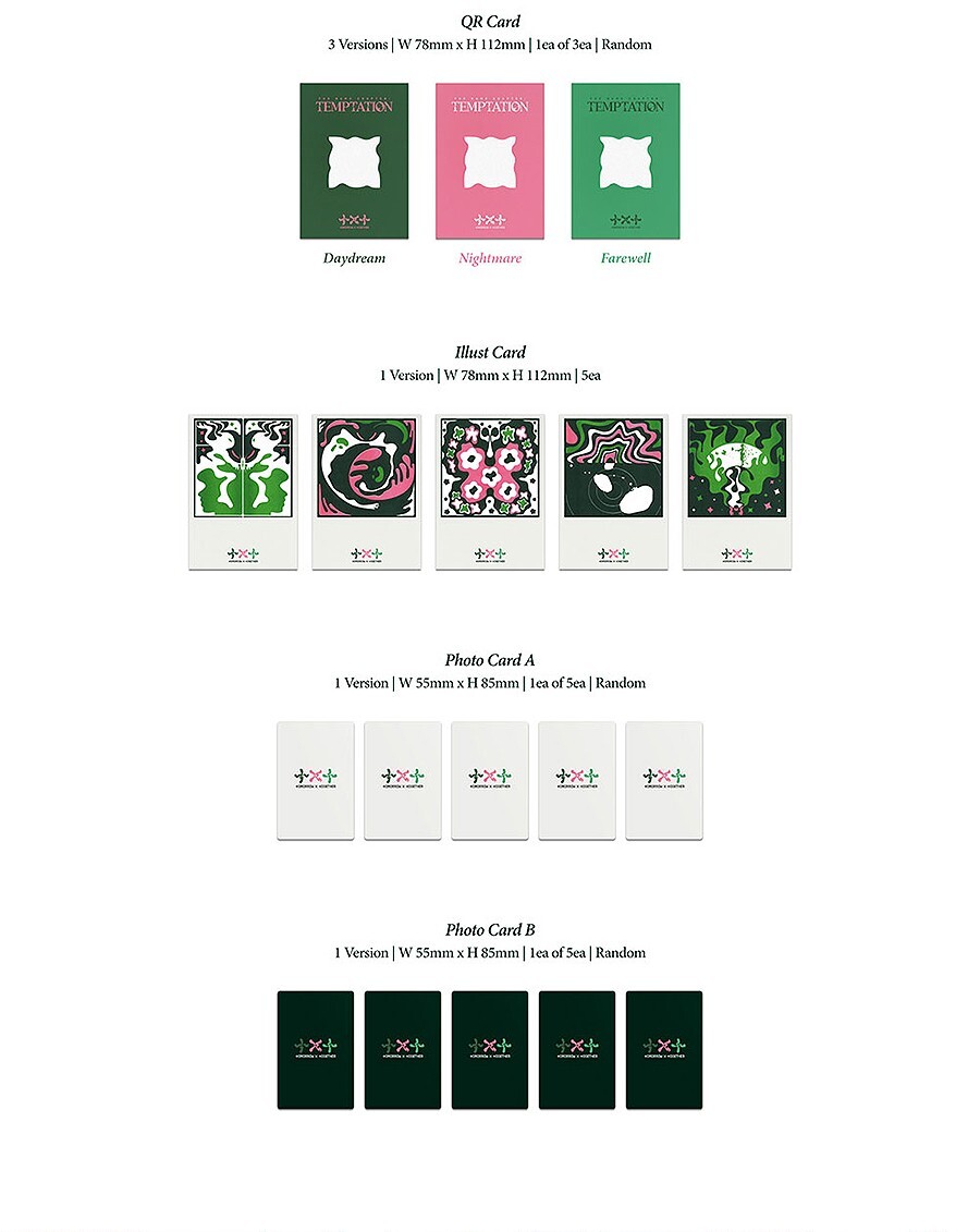 TXT THE NAME CHAPTER:TEMPTATION Album WEVERSE Ver/QR Card+Sticker+