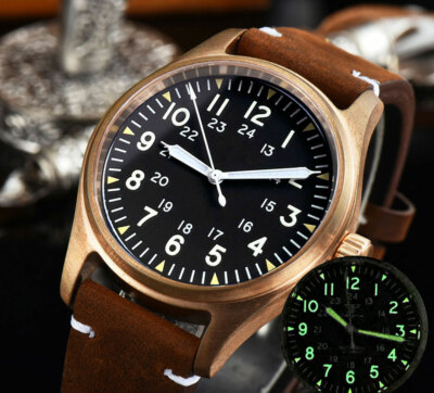 Steeldive SD1945S Automatische Mechanische Taucheruhr NH35 CUSN8 Bronzegehäuse 200 M Wasserdichte Armbanduhr, Gummiband