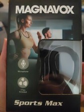 Magnavox MHP4855BK Earhook Headphones Microphone - Black U54A