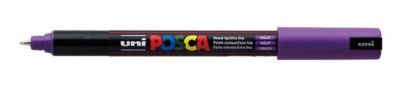 Uni Posca PC-1MR Violett Lack Marker Stift Stoff Metall Glas ultrafein 0,7 mm Feder