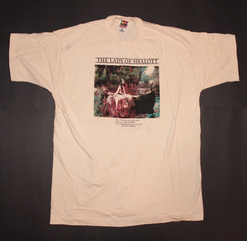 The Lady of Shalott Vintage Art T Shirt size XL Single Stitch Waterhouse AO