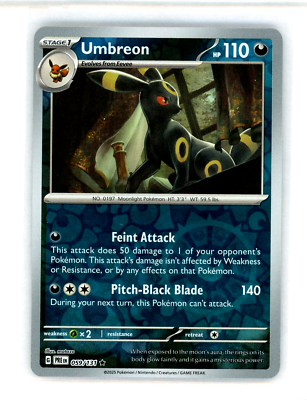 Umbreon 59/131 Reverse Holo Pokemon TCG Prismatic Evolution NM | eBay