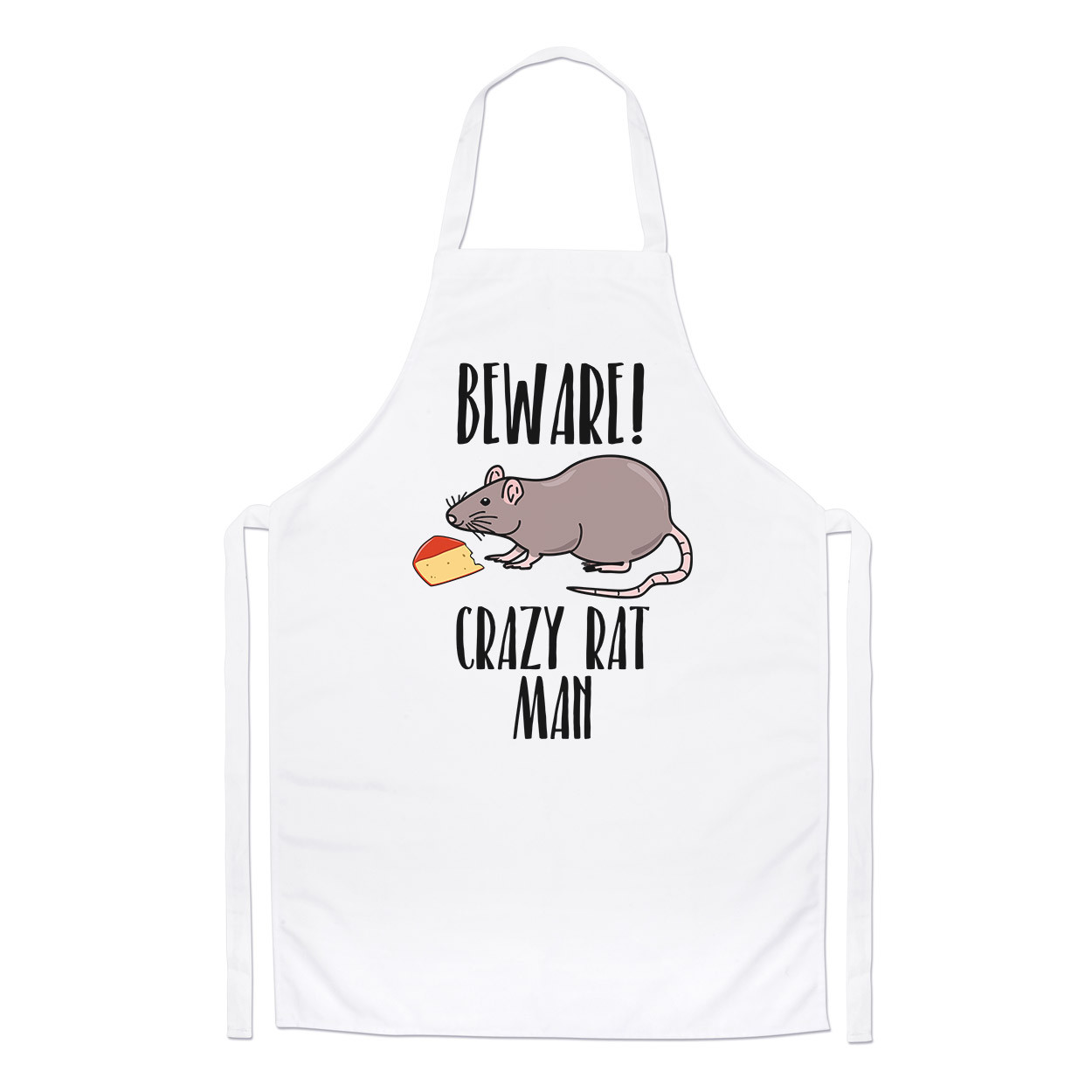 Beware Crazy Rat Man Chefs Apron - Funny Cooking