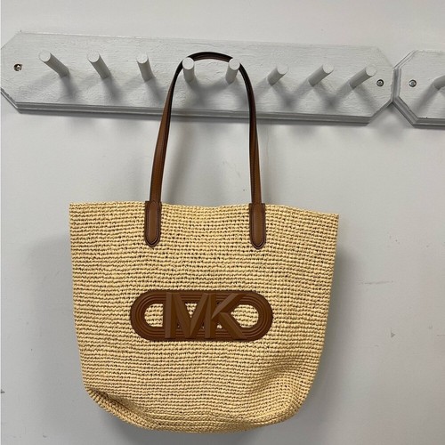MICHAEL Michael Kors Eliza XL Tote - Natural/Luggage - NWT