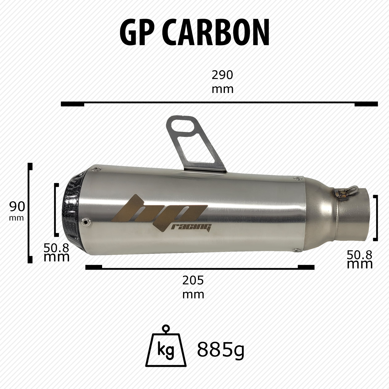 Muffler Exhaust SUZUKI SV 650 SV650 Silencer Slipon GP Motorcycle HP