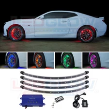 LEDGLOW 4pc MILLION COLOR FLEXIBLE LED WHEEL WELL FENDER ACCENT LIGHTING KIT