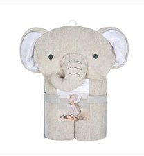 Elephant Hooded Bath Wrap NWT Gerber Just Born Baby Boy or Girl 100 Cotton
