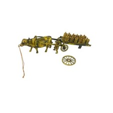 Vintage 1950s Celluloid Display Ox and Cart Missing Pieces Japan Figurine