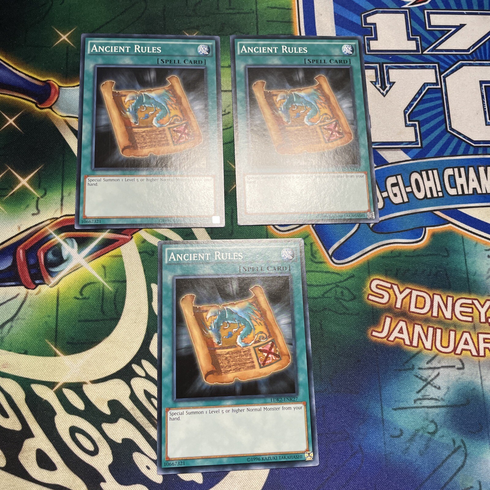 Yugioh! Ancient Rules x3 LDK2-ENK27 Playset NEW Unlimited NM/M