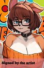 Velma Dog Furry, Sexy 11x17, Furry Anime art print signed by artist.
