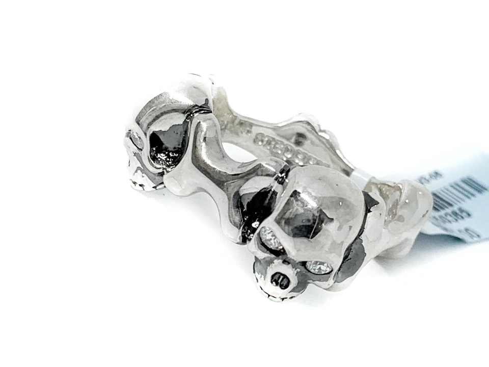 Anel de diamante prata caveira e ossos Stephen Webster - Imagem 4 de 4