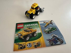 4 sets lego creator 3 in 1 Jet plane, helicopter, racing car, train.