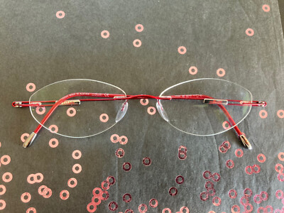 Silhouette 7534 40 6079 Women's Red Titanium Rimless Eyeglasses 19-40 Austria
