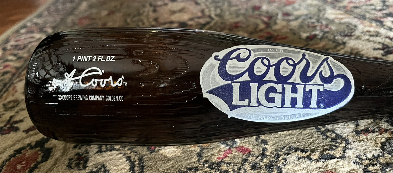 Vintage Coors Light Baseball Bat Bottle Limited Edition 18oz Silver