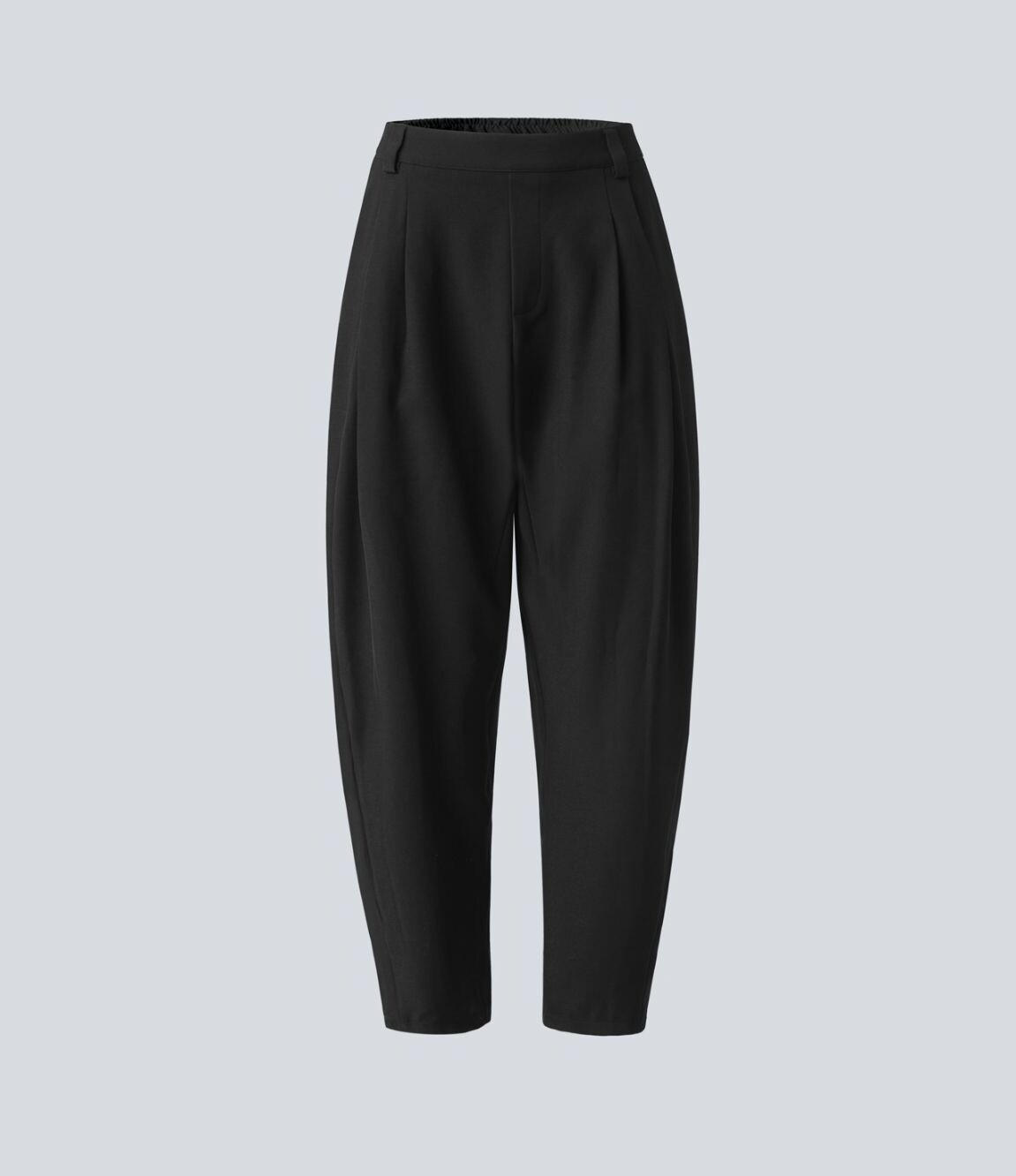 NWOT HALARA Black Relaxed Fit Womens Pants Elastic Waistband Loop Detail