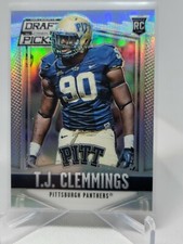 2015 Prizm Draft Picks Silver TJ Clemmings Rookie RC Refractor Vikings #238 A3A
