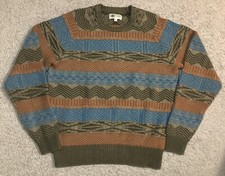 The Territory Ahead Sweater Textured 3D Pullover Grandpa Size Large Men  s