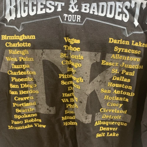 Men’s 2XL brown Short Sleeve Toby Keith Biggest And Baddest Tour T Shirt
