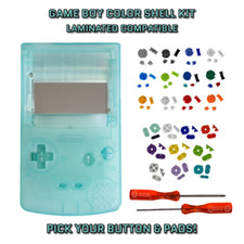 Nintendo Game Boy Color GBC LAMINATED READY Housing GLOW in DARK GREEN Shell Kit
