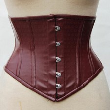 Heavy Duty Steel Boned Under Bust waist trainer Hourglass tight laces PVC Corset