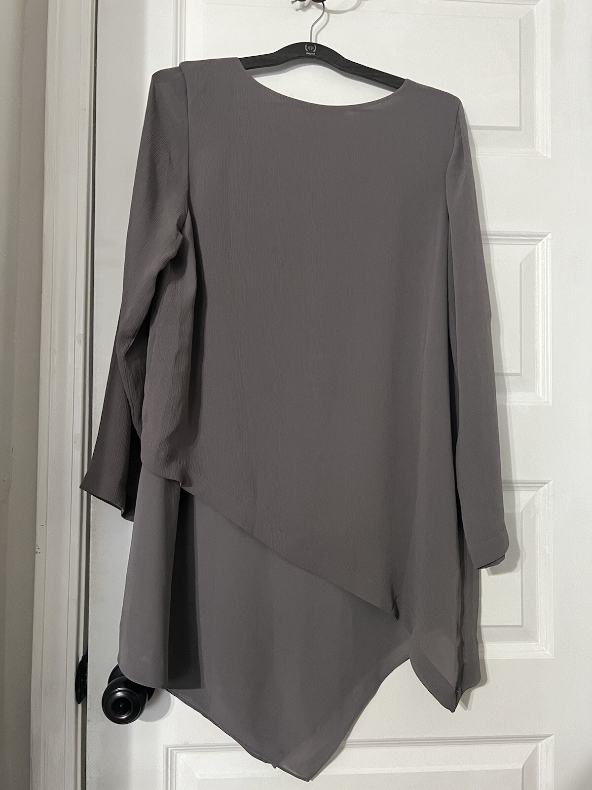 Soft Surroundings Medium Gray Layered Flowing Asy… - image 4