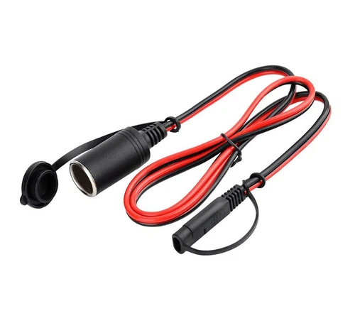 16AWG SAE to Cigarette Lighter Socket Adapter 12-24V Power Extension Cable 1.6FT