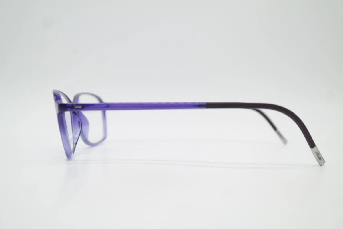 Gafas Silhouette 1583 75 Violeta Plata Ovalado Montura de Gafas