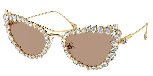 Authentic Swarovski Sunglasses SK7011 402263 Gold light brown - Floor Model
