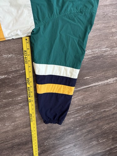 Vtg 90s IZOD Nylon Jacket Men’s XL XXL Full Zip Blue Green White Yellow Retro US - Picture 8 of 13