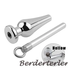 Detachable Metal Steel Hollow Anal Plug Anal Dilator Butt Plug G-spot Sex Toys