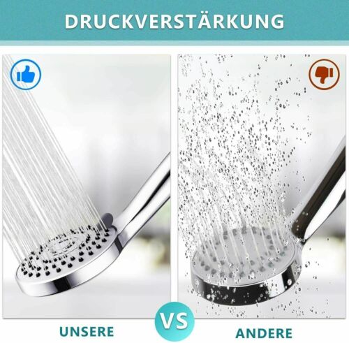 5Modi Handbrause Duschbrause Wassersparend mit 1.5m Schlauch Duschkopf Hochdruck - Bild 5 von 7