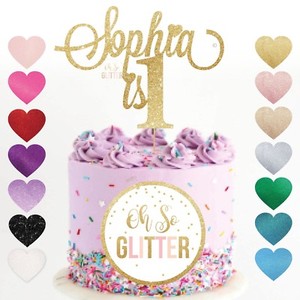 1st Nom Cake Topper 1 Paillettes Custom Personalised Cake Topper 1 2 3 Tout Age Ebay